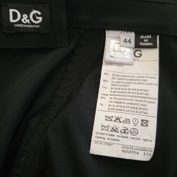 DOLCE  & GABBANA | BLACK SATIN PENCIL SKIRT - Picture 8 of 9